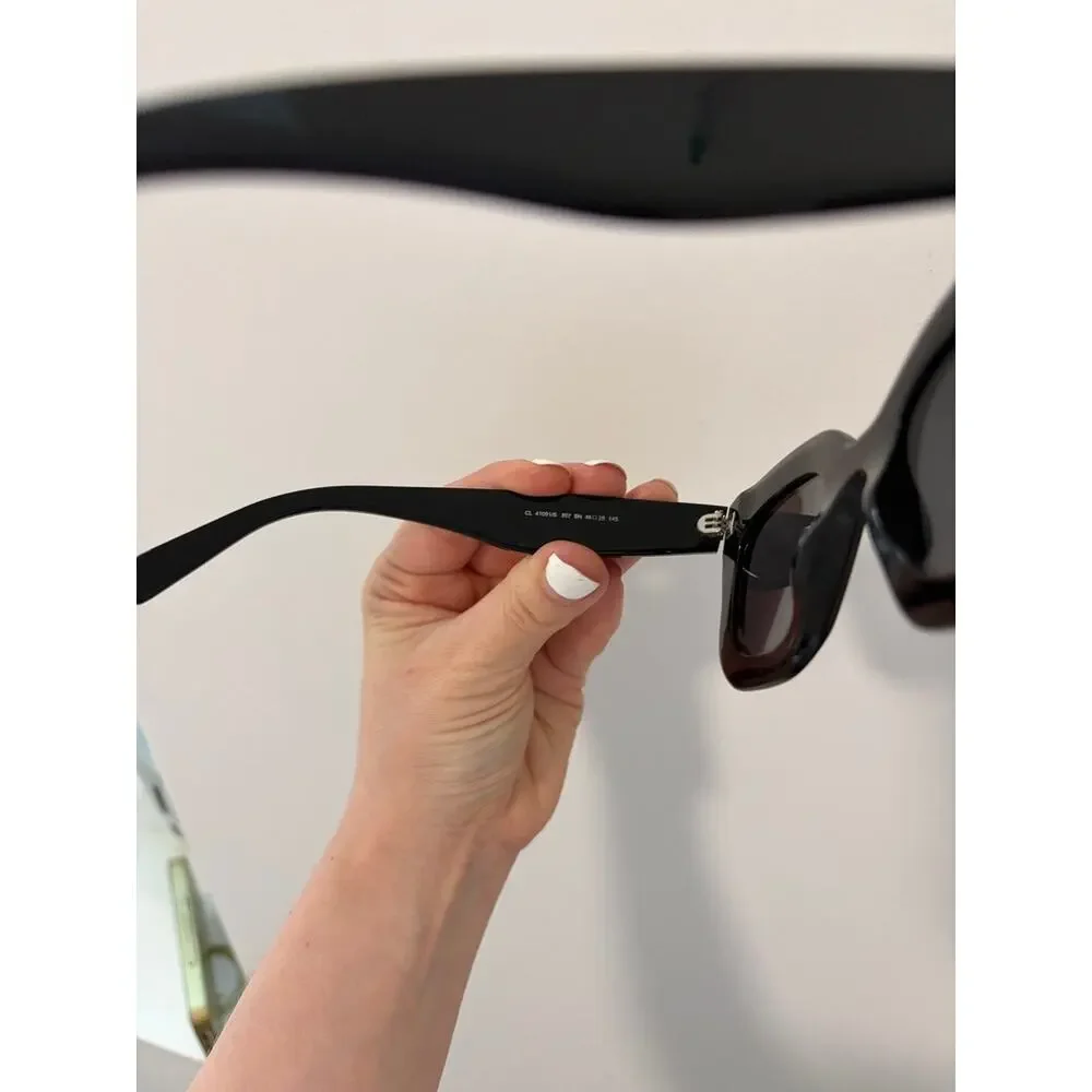 Celine Black Square Cat Eye Sunglasses with Case